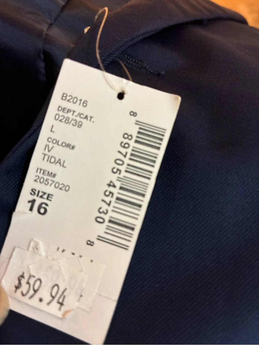The Children's Place Boys Navy Blazer Suit Jacket NWT US Size 16 